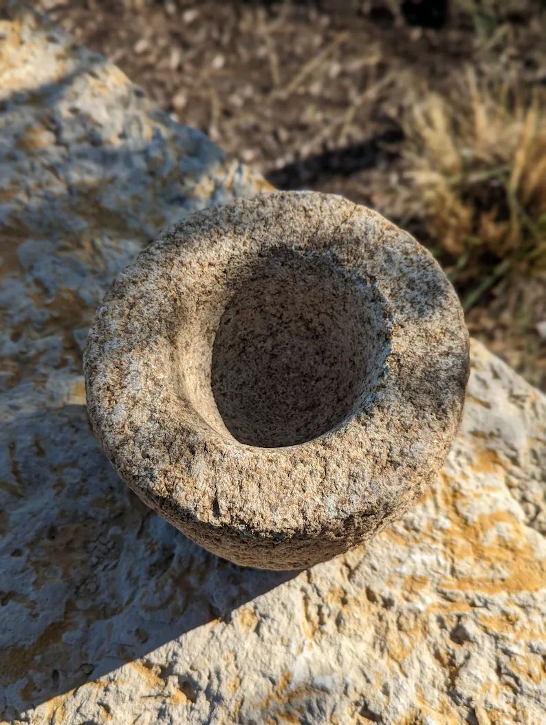 Large Vintage Stone Mortar - Etsy | Etsy (US)