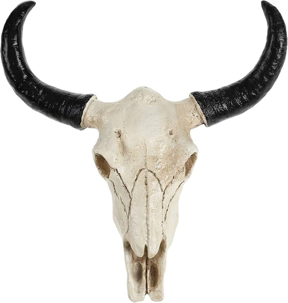 IMIKEYA Bull Head Skull Wall Hanging Art Southwestern Cow Steer Skull Nordic Style Wall Hanging A... | Amazon (US)