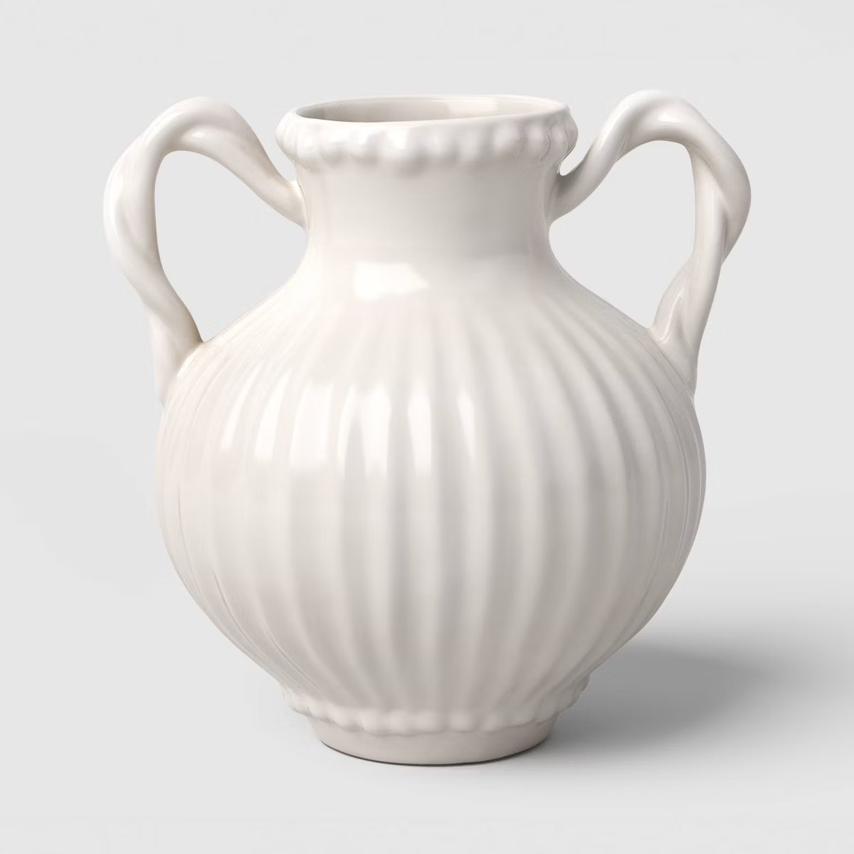 Beaded Ceramic Handled Vase Ivory - Threshold™ | Target