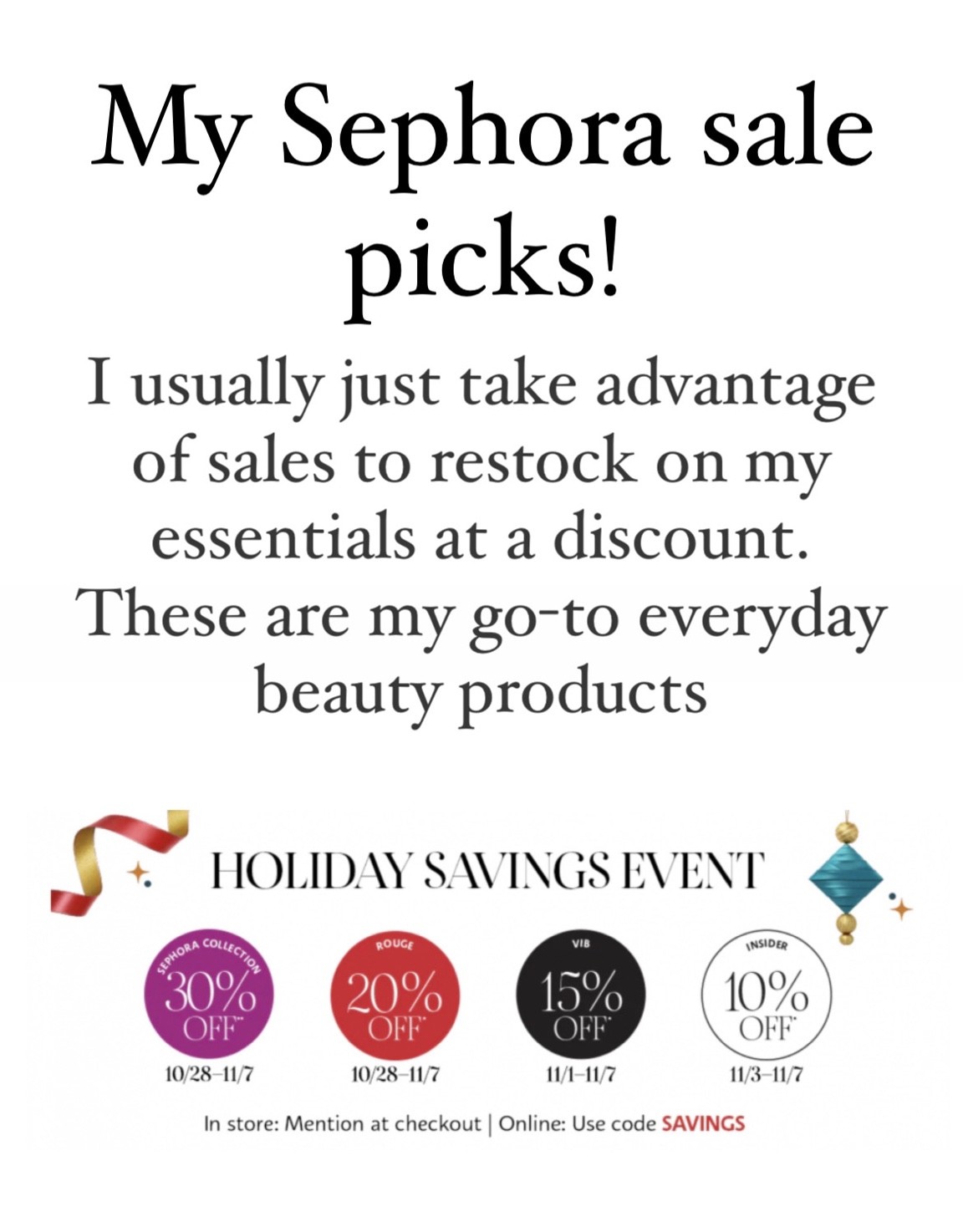 Sephora sale time! 

#LTKbeauty