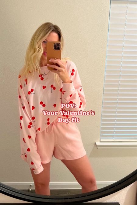 The most perfect Valentine’s Day fit🍒🫶🏼. 

Absolutely had to grab this sweatshirt when I saw it. Sized up for more of an oversized fit. 

Under $25 ♥️

#LTKMostLoved #LTKfindsunder50 #LTKSeasonal