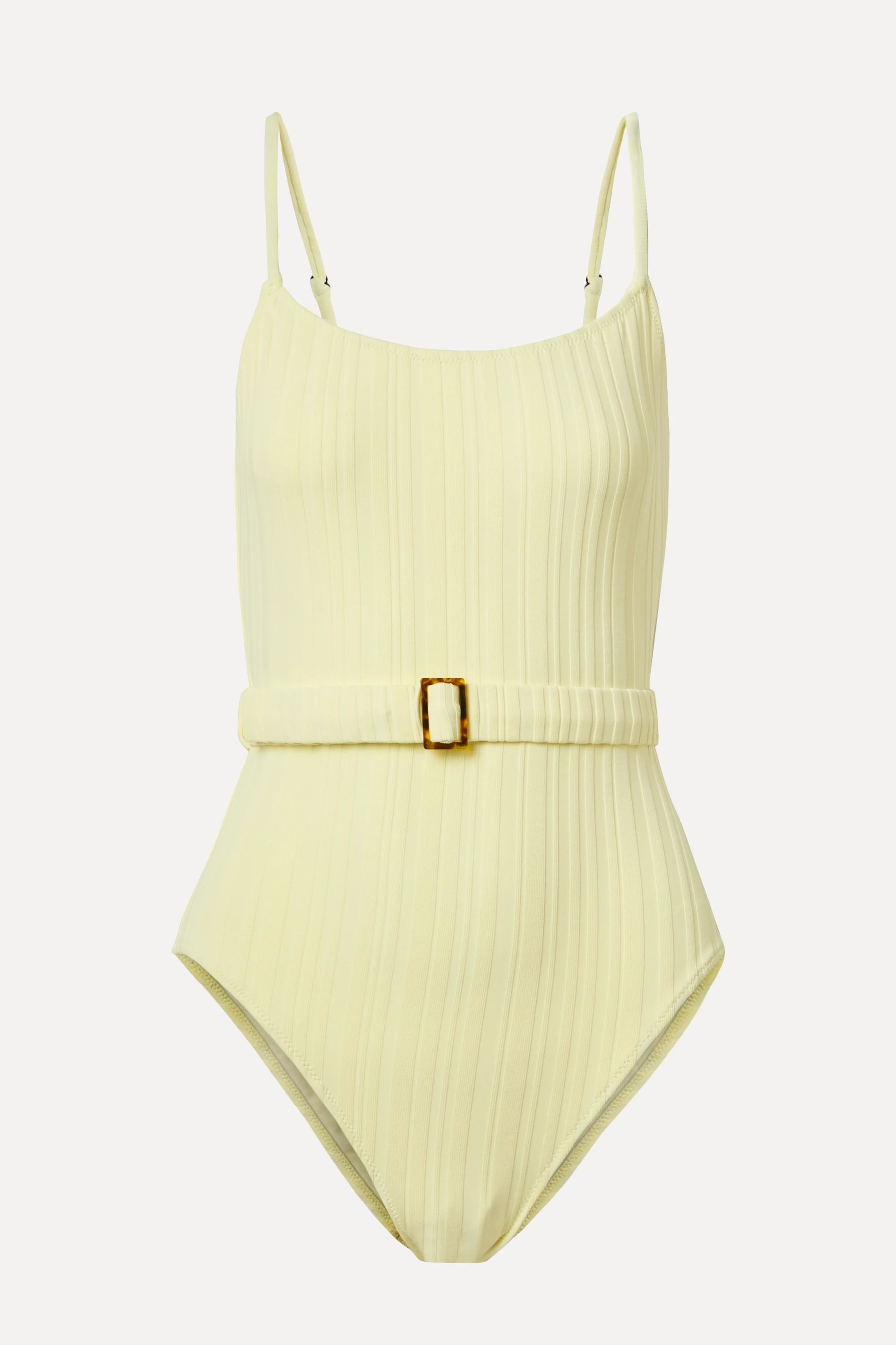 The Nina belted ribbed swimsuit | NET-A-PORTER (US)