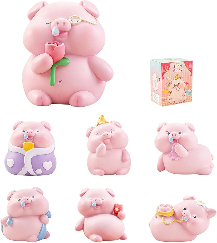 Snort Piggy Series Blind Box Figures, Random Design Action Figures Collectible Toys for Birthday ... | Amazon (US)