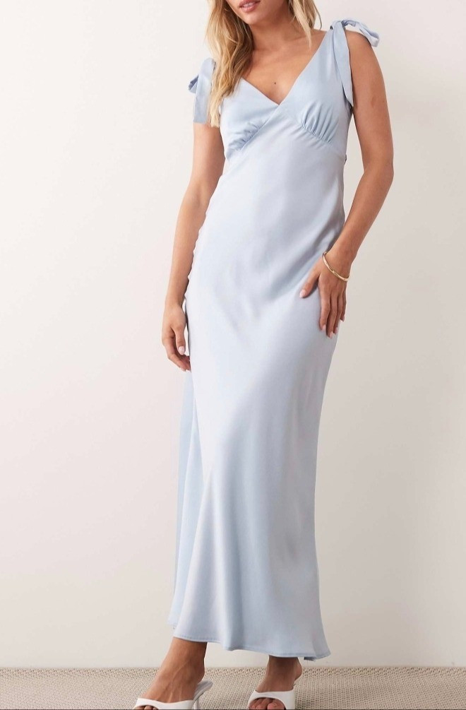 Vestido midi azul claro de invitada de verano de bajitas.Midi blue summer Petite dress. Great wedding guest dress

#LTKPetite #LTKMidsize
