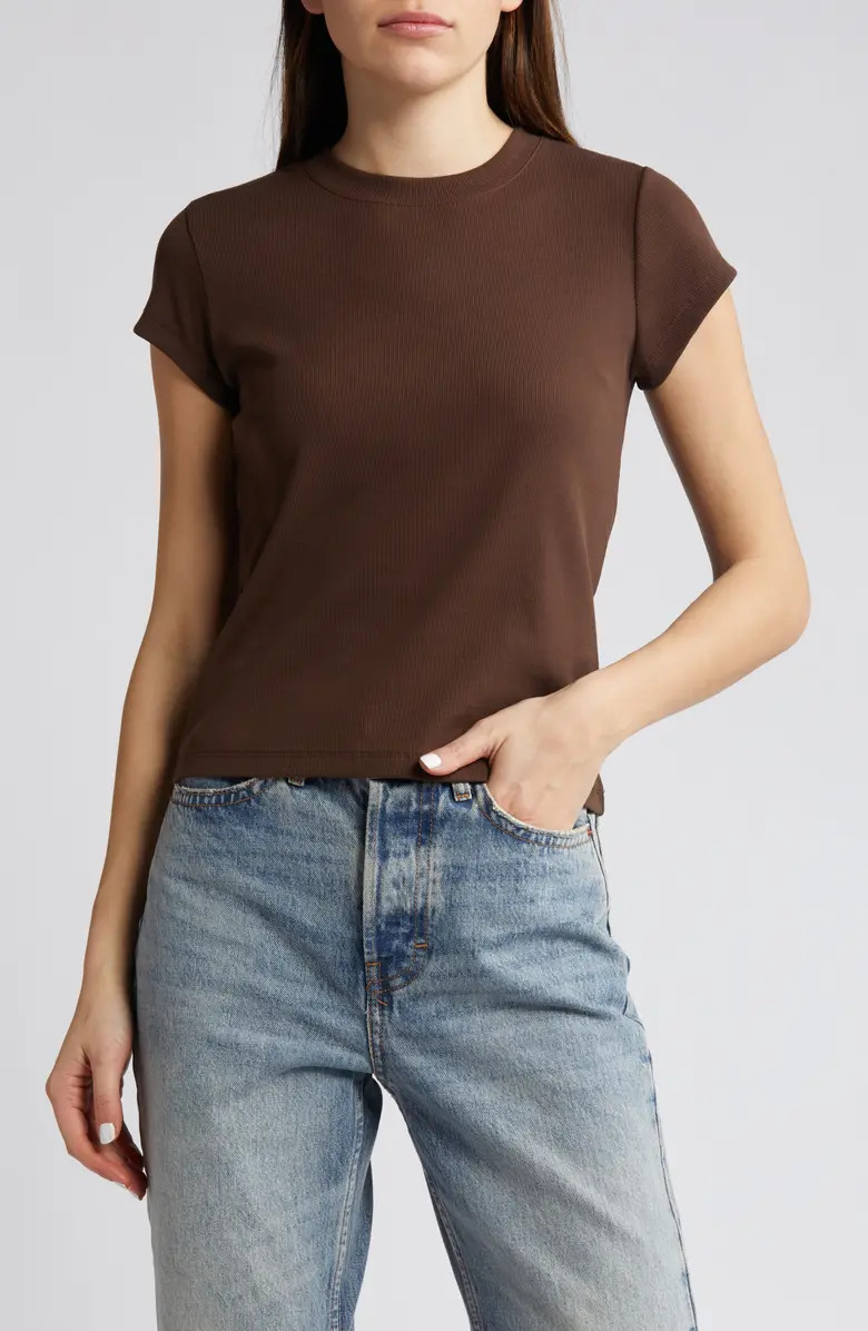 Madewell Supima® Cotton Rib T-Shirt | Nordstromrack | Nordstrom Rack