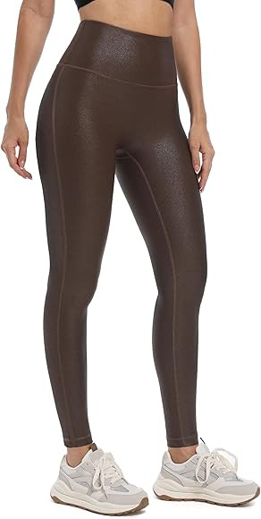 HARTPOR Faux Leather Leggings for Women 25''/28''- High Waisted Tummy Control Leather Pants Stret... | Amazon (CA)