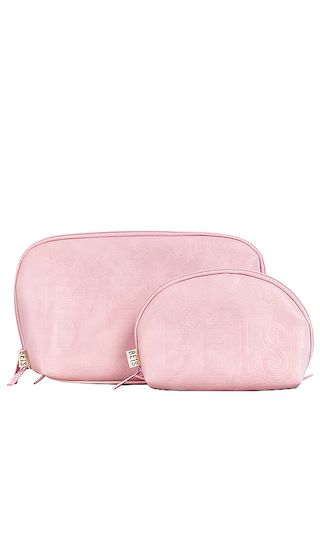 The Cosmetic Pouch Set in Atlas Pink | Revolve Clothing (Global)