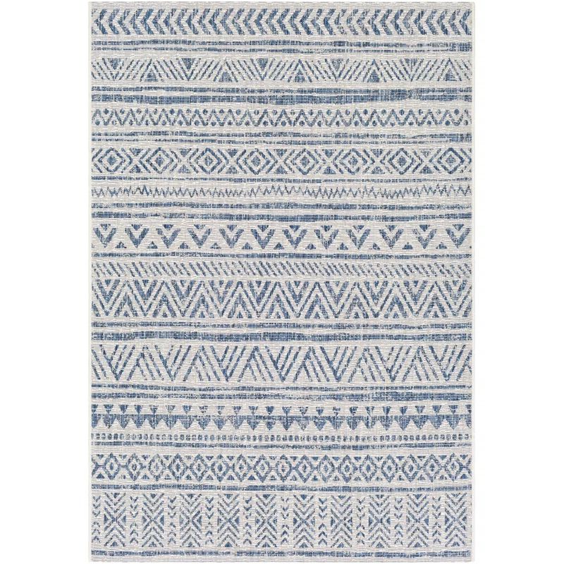 Brennen Denim/Navy/White Indoor/Outdoor Rug | Wayfair North America