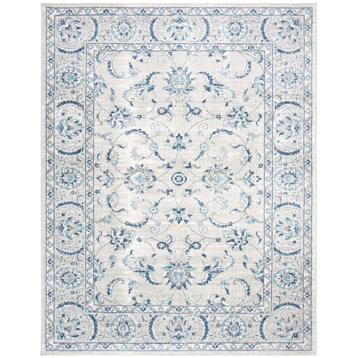 SAFAVIEH Brentwood Aloysius Oriental Area Rug, Light Gray/Blue, 9' x 12' | Walmart (US)