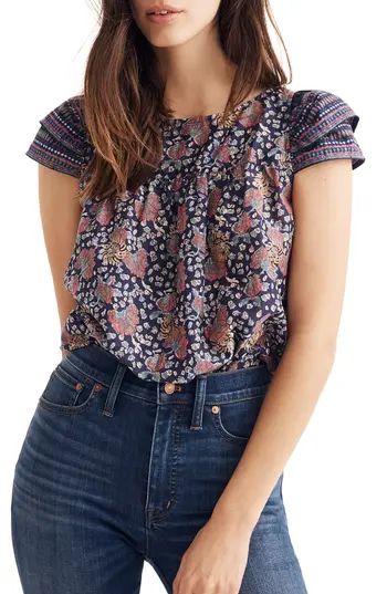 Women's Madewell Fan Floral Mix Story Top | Nordstrom