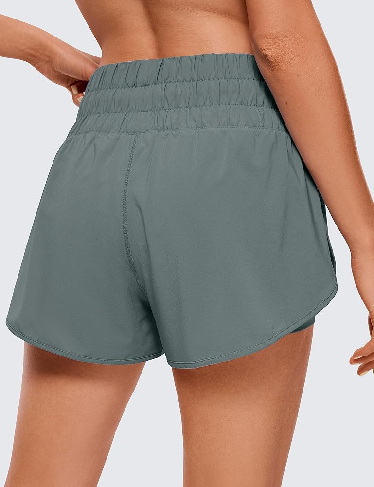 CRZ YOGA 2 in 1 High Waisted Running Shorts for Women 3" - Split Breathable Athletic Tennis Gym W... | Amazon (US)