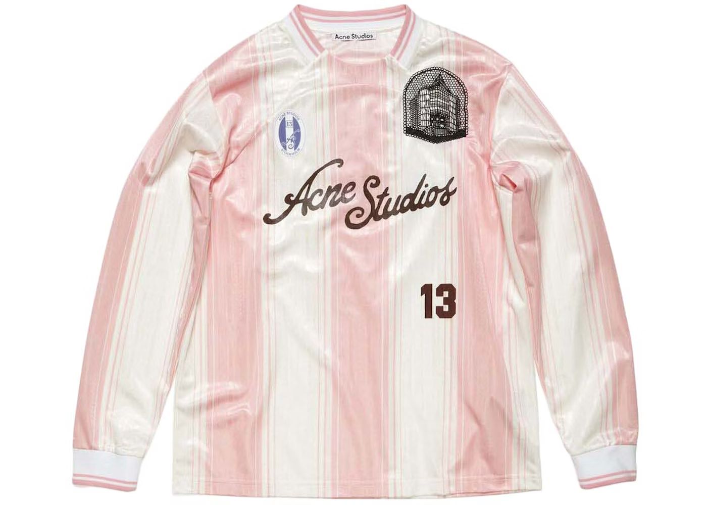 Acne Studios Logo Long Sleeve JerseyPink/White | StockX