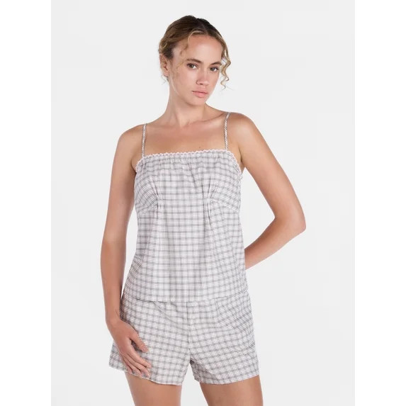 Joyspun Women's Woven Poplin Sleep Cami Top, Sizes XS-3X | Walmart (US)