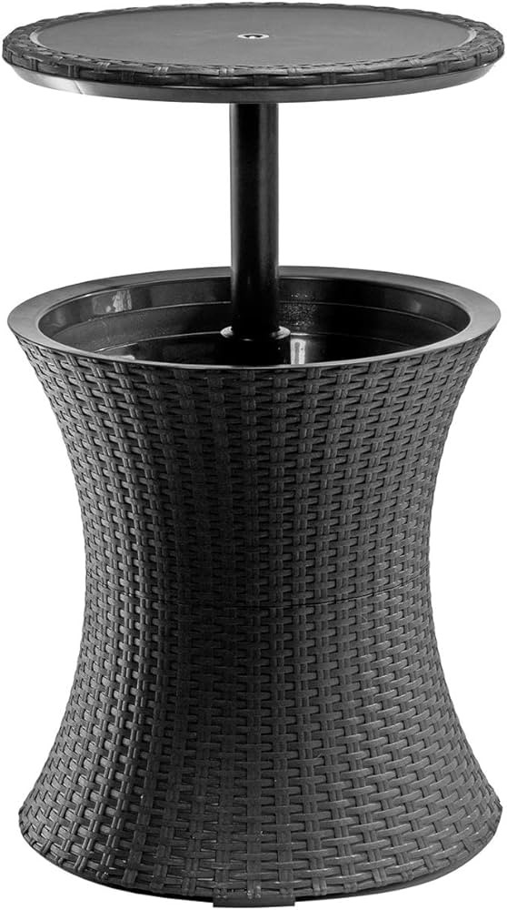 Keter Pacific Cool Bar Outdoor Patio Furniture and Hot Tub Side Table with 7.5 Gallon Beer and Wi... | Amazon (US)