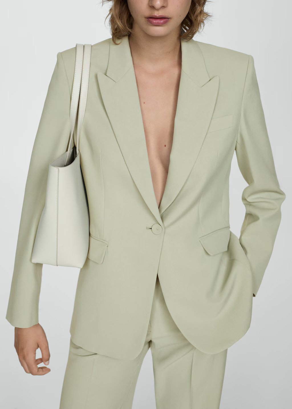 Lyocell suit blazer - Woman | MANGO USA | MANGO (US)