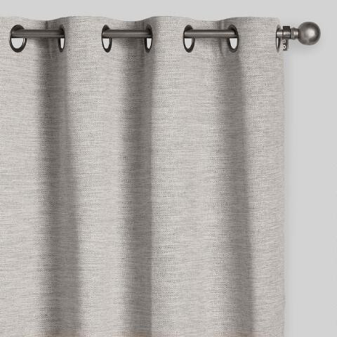 Heather Gray Cotton Curtains Set of 2 | World Market