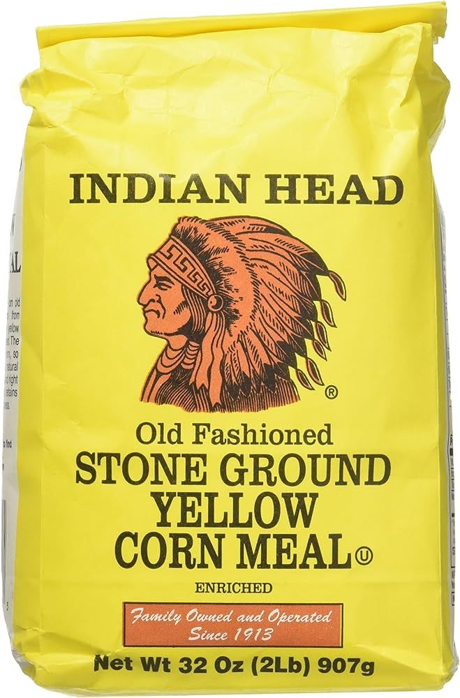 Indian Head Old Fashioned Stone Ground Yellow Corn Meal 2 lb, 2 Pack | Amazon (US)