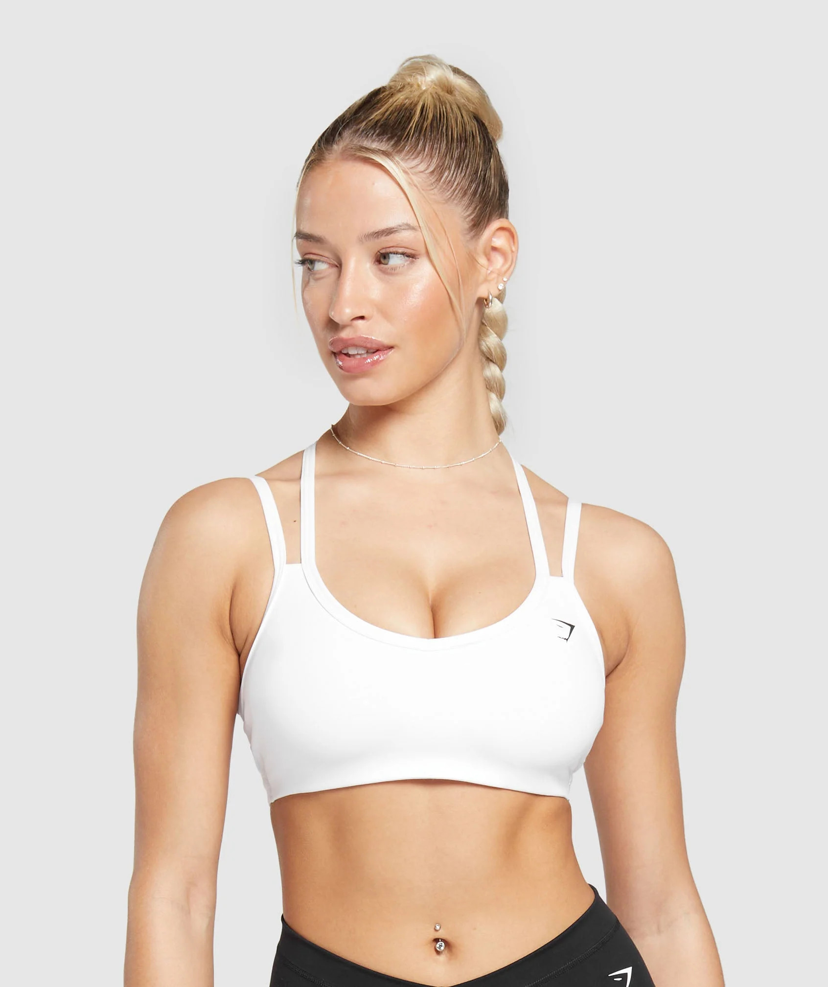 Gymshark Strap Feature Sports Bra - White | Gymshark UK