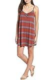 RVCA Women's Downer Striped Dress Brown X-Large | Amazon (US)