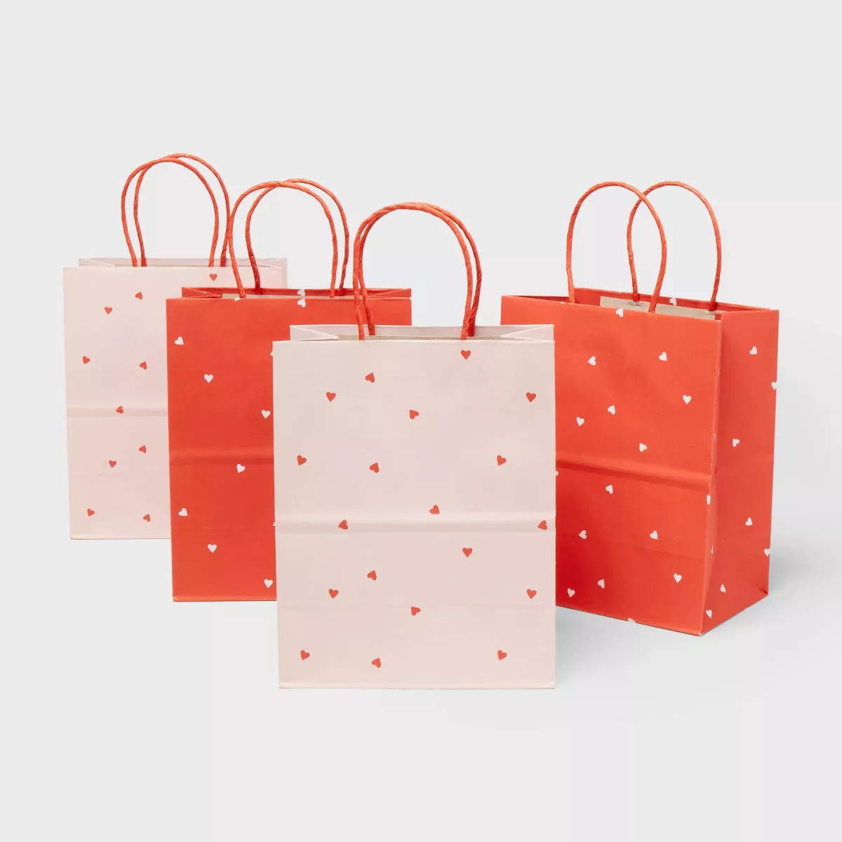 14.49"x9.67"x3.65" Valentine's Day 4pk Small Gift Bags Multicolor - Spritz™ | Target