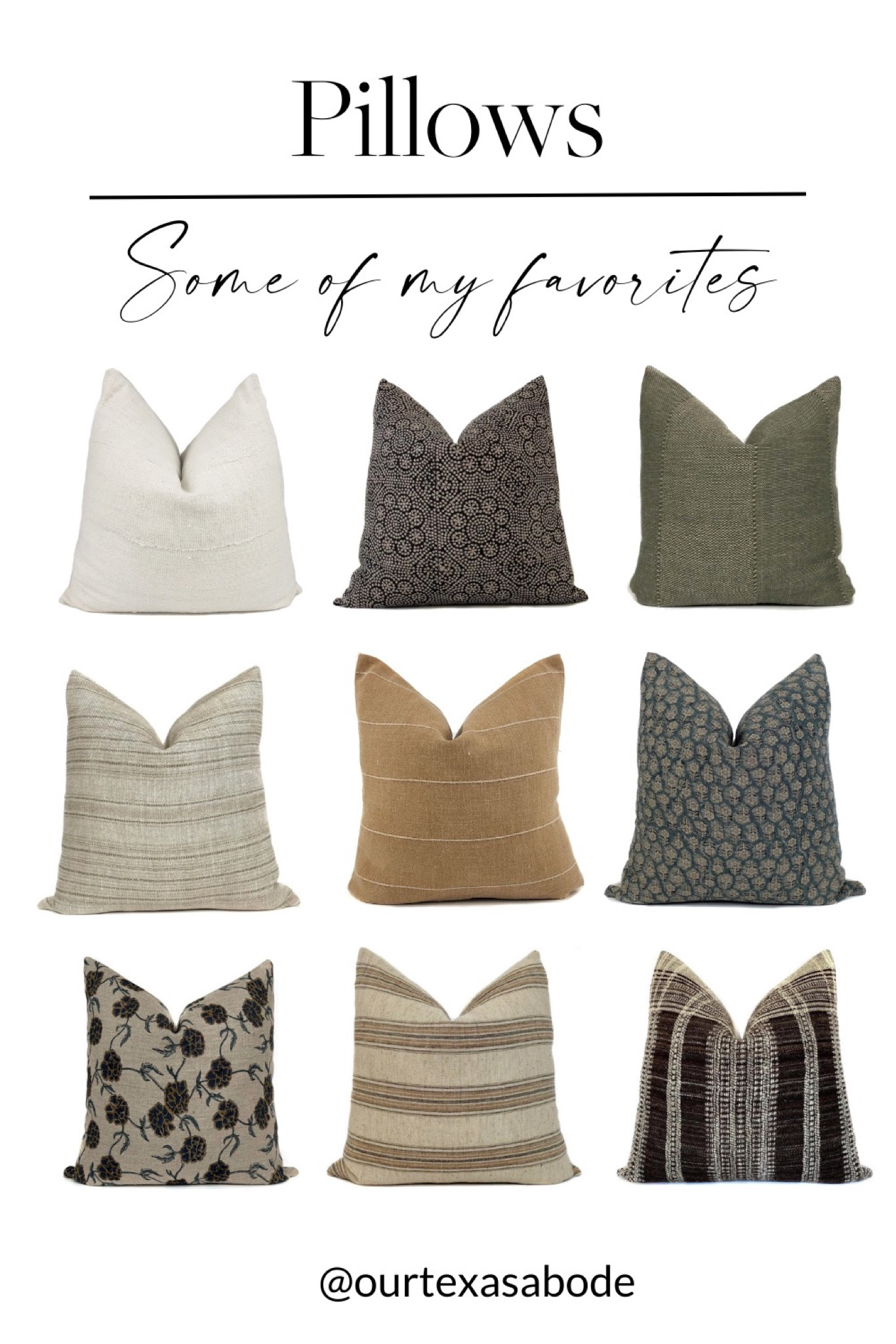Some of my favorite throw pillows from my home that I love to mix and match! 

#LTKunder100 #LTKhome #LTKstyletip