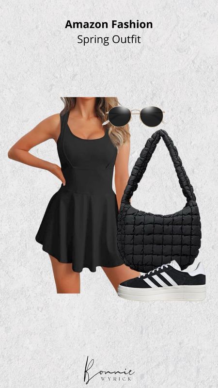 Midsize spring outfit idea from Amazon, love this activewear tennis dress and puffer bag! 

#LTKfindsunder50 #LTKmidsize #LTKActive