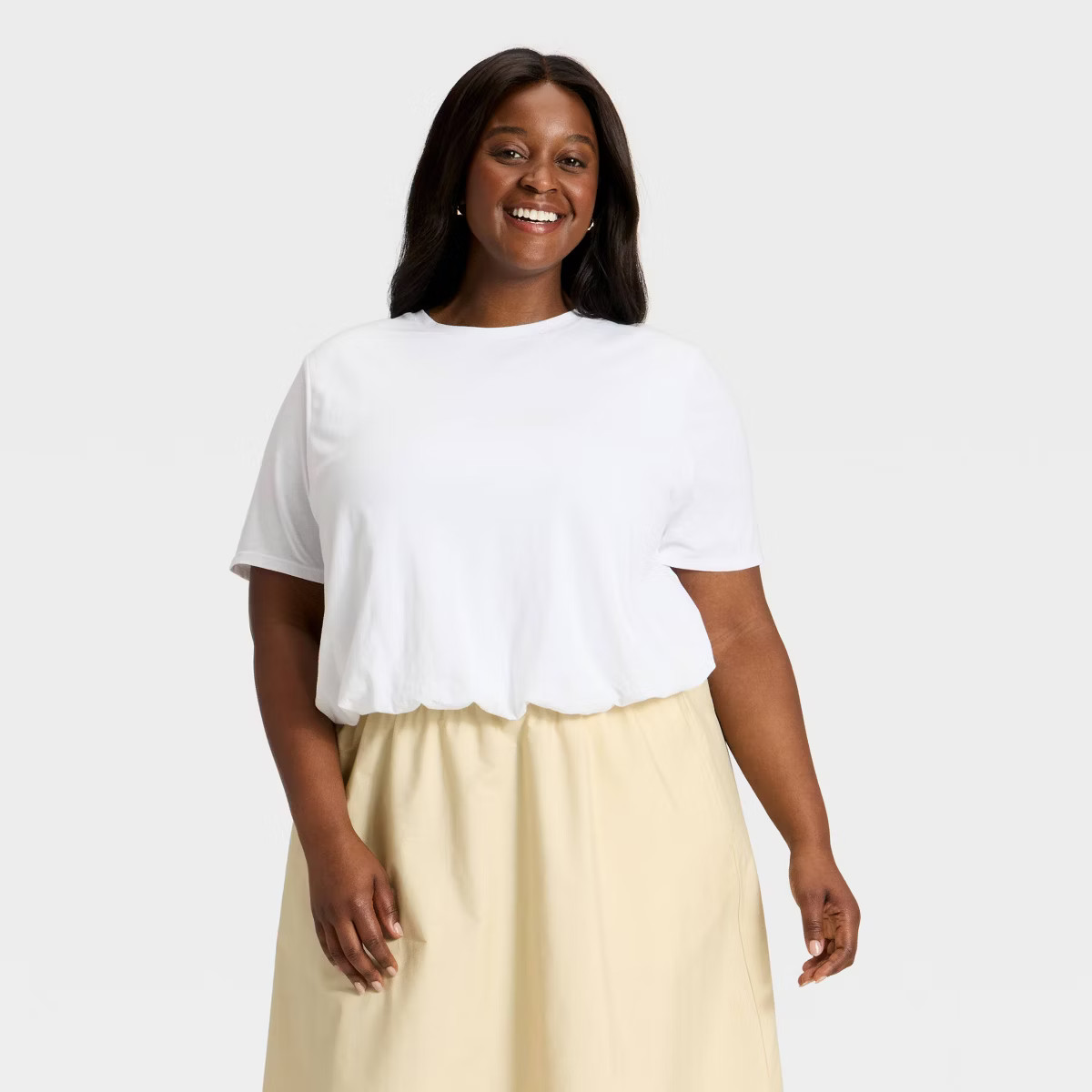 Women's Cropped Bubble T-Shirt - A New Day™ | Target