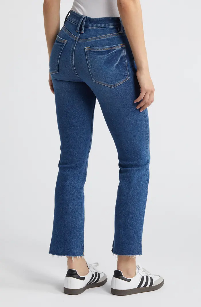 Good American Good Legs Step Hem Ankle Straight Leg Jeans | Nordstrom | Nordstrom