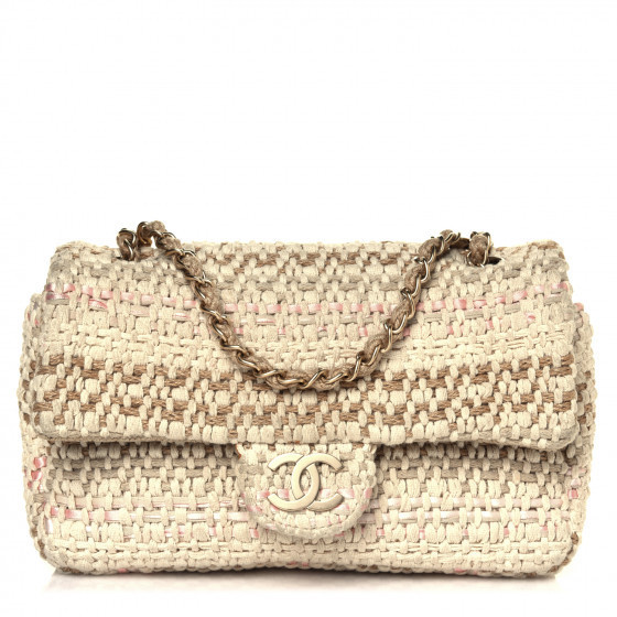 CHANEL

Tweed Chain Braid Mini Flap Beige White | Fashionphile
