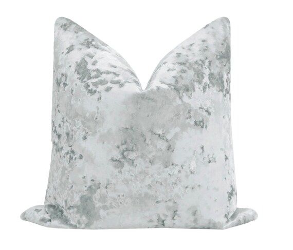 Lavish Velvet // Mist Pillow COVER ONLY | soft blue velvet pillow | designer throw pillow | crush... | Etsy (US)