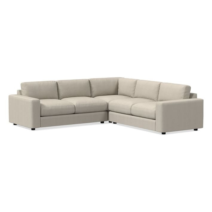 Urban 3-Piece L-Shaped Sectional (106"–116") | West Elm (US)