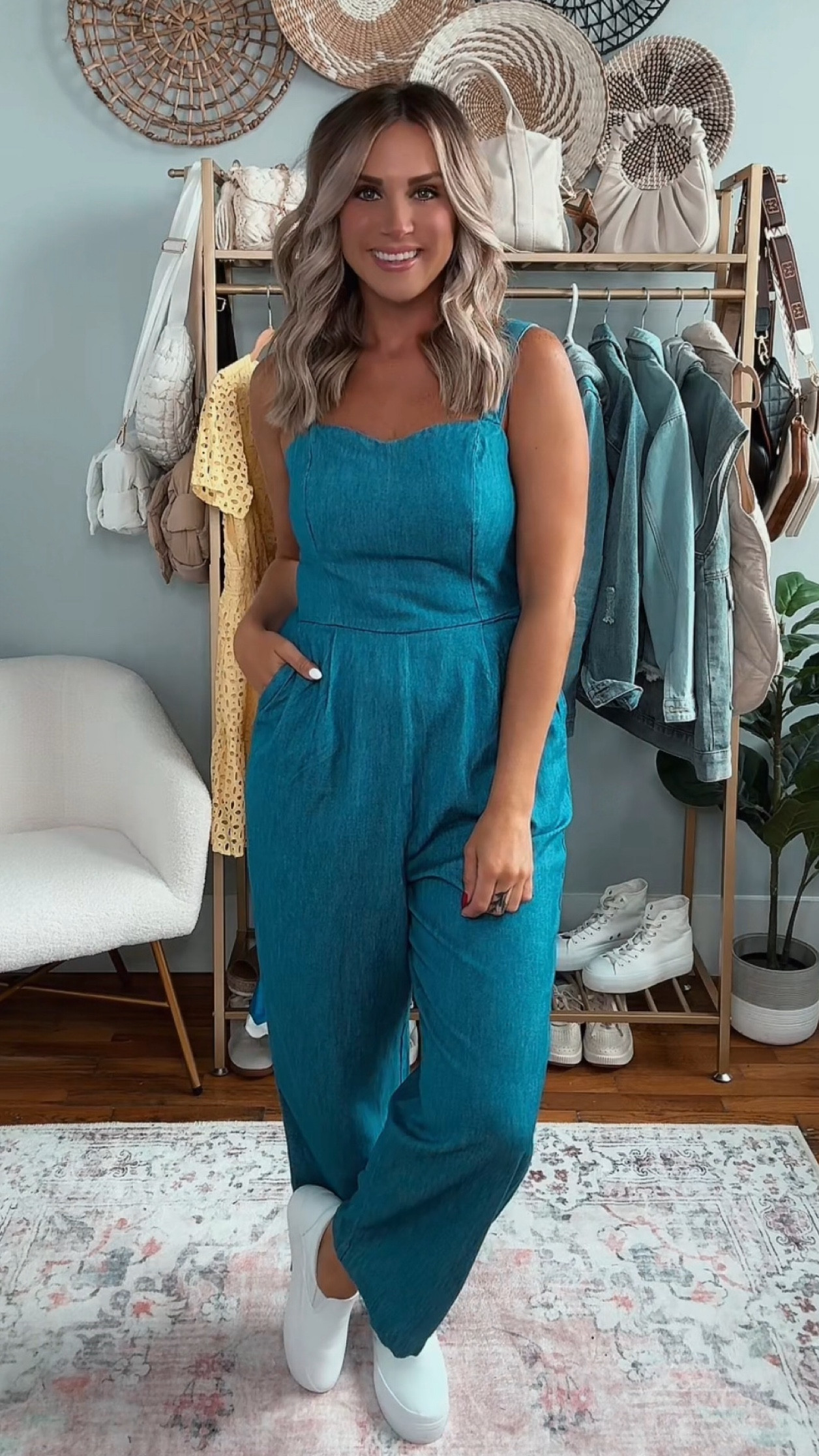 Another epic Old Navy fall find!!! This jean romper is light enough for the summer but structured enough to take into fall. I paired with slip on sneakers but you could do heels or booties. Throw  cardigan or button down over it for a date night look.

#LTKSeasonal #LTKMidsize #LTKFindsUnder50