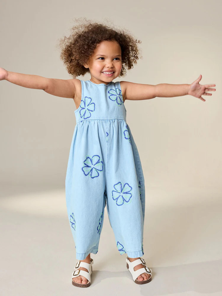 Blue Floral Sleeveless Playsuit (3mths-7yrs) | Next US