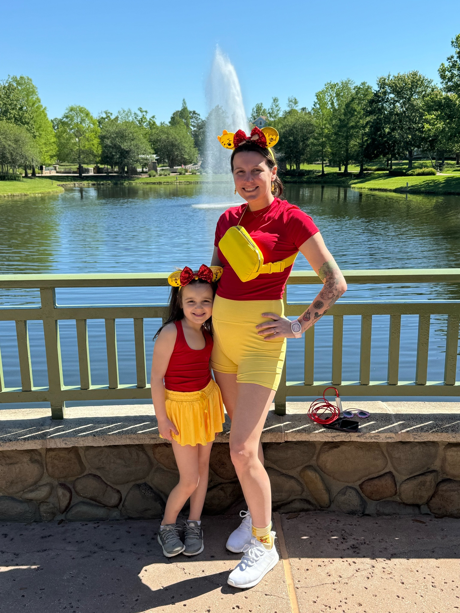Matching Winnie the Pooh outfits for Disney!
