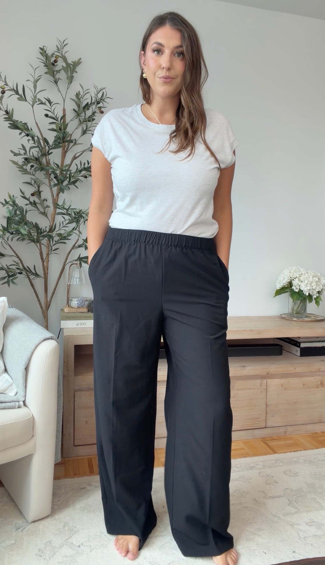 Easy basics that still feel polished 🖤 A simple white tee with relaxed black trousers is comfortable, effortless, and so easy to dress up or down.

black trousers outfit, white tee outfit, elevated basics, casual chic style, everyday outfit, wide leg pants, minimalist outfit, fall basics, effortless style

#LTKootd #LTKTravel #LTKMidsize