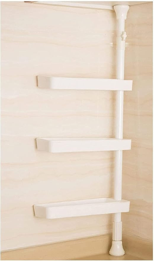 HZLGFX Kitchen Spice Rack, 3 Layer Punch-Free Seasoning Organzier, Retractable Single Rod Rotatin... | Amazon (US)