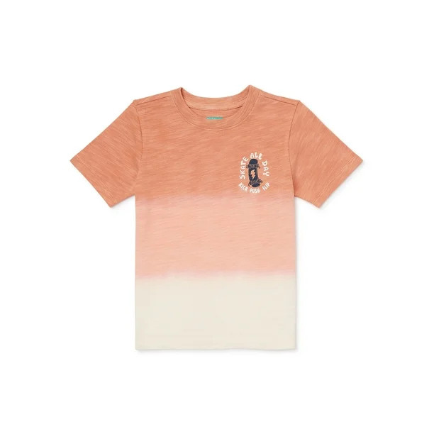 Garanimals Baby and Toddler Boy Short Sleeve Dip-Dye T-Shirt, Sizes 12M-5T | Walmart (US)
