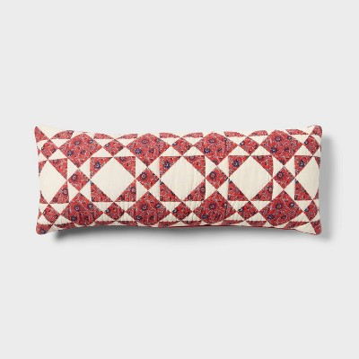 14"x36" Patchwork Oversized Oblong Decorative Pillow - Threshold™ | Target