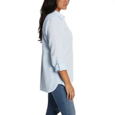 Nine West Ladies Long Sleeve Double Gauze Button Up | Sam's Club