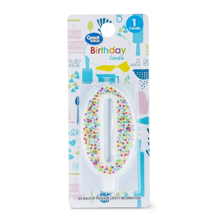 Great Value Birthday Party Candle, Number 0 | Walmart (US)