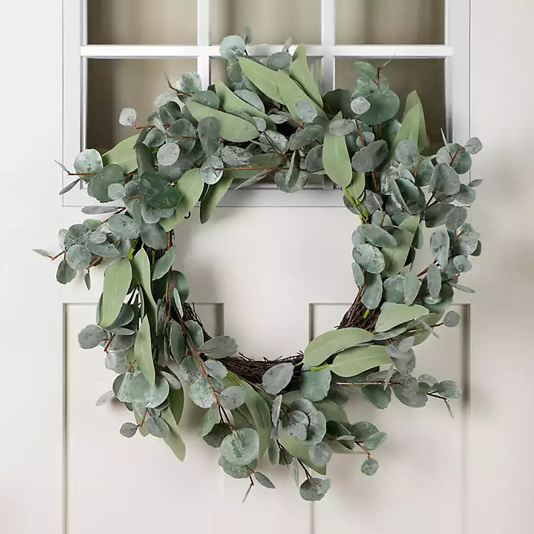 Green Mixed Eucalyptus Leaves Wreath | Kirklands