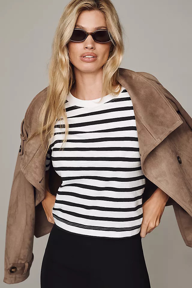 Corey Cotton Boxy Tee | Anthropologie (US)