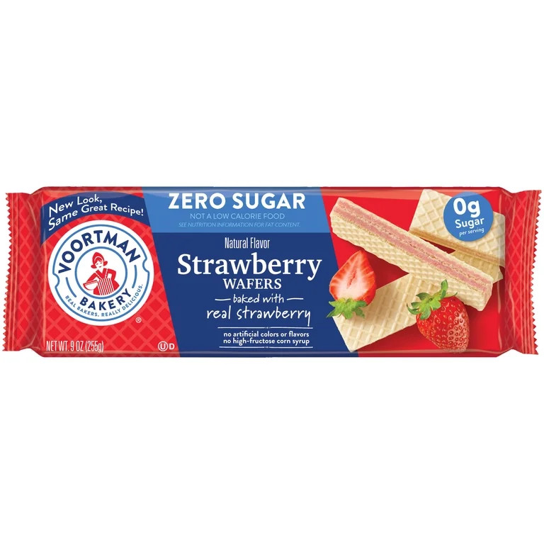VOORTMAN Bakery Zero Sugar Strawberry Wafer Cookies 9 oz | Walmart (US)