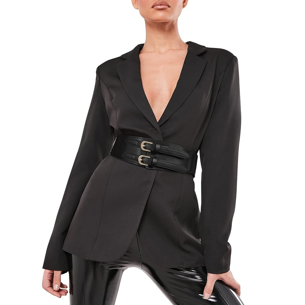 Kajeer Elastic Wide Waist Belt Women,Vintage Cinch Belts,Double Buckle Stretchy Corset Women Wide... | Amazon (US)