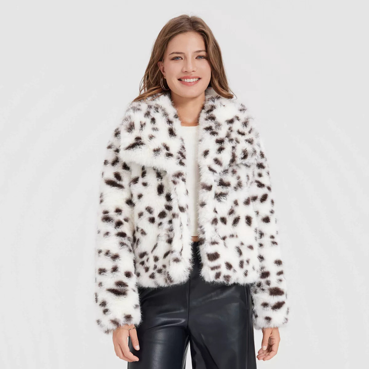 Women's Cropped Faux Fur Jacket - A New Day™ | Target