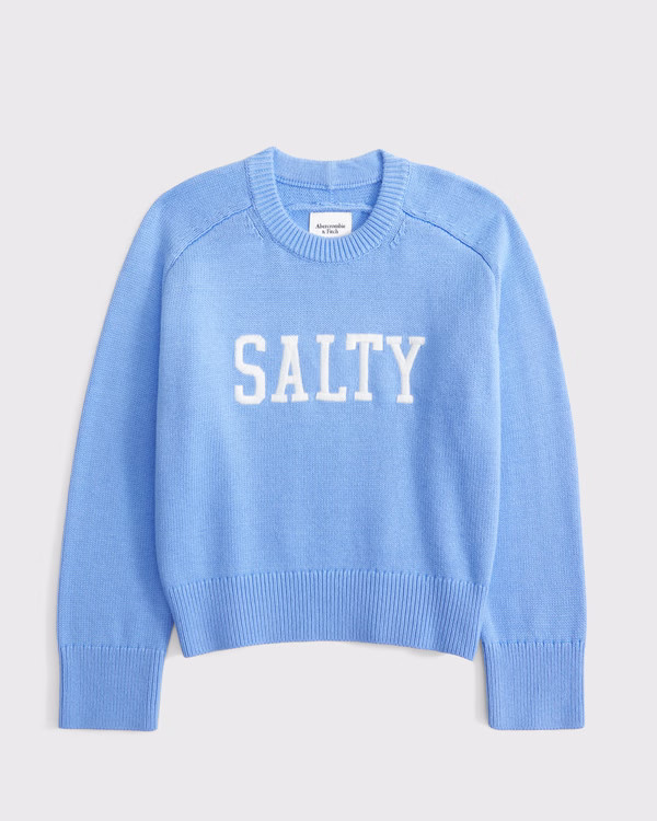Women's The A&F Madeline Salty Crew Sweater | Women's Tops | Abercrombie.com | Abercrombie & Fitch (US)