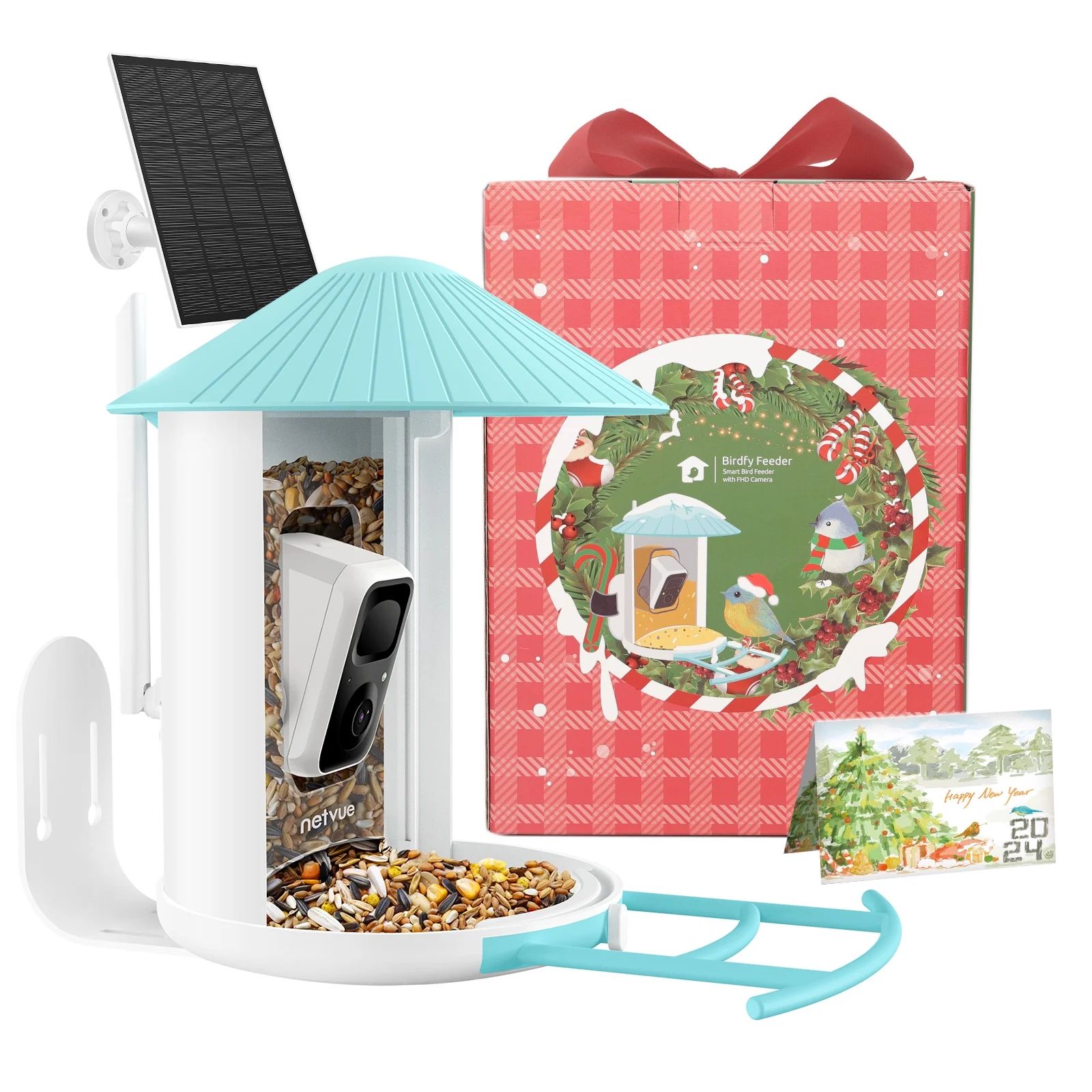 Bird Feeder with Camera, Netvue Birdfy Smart Bird Feeder Christmas Gift Box with Greeting Card, B... | Walmart (US)