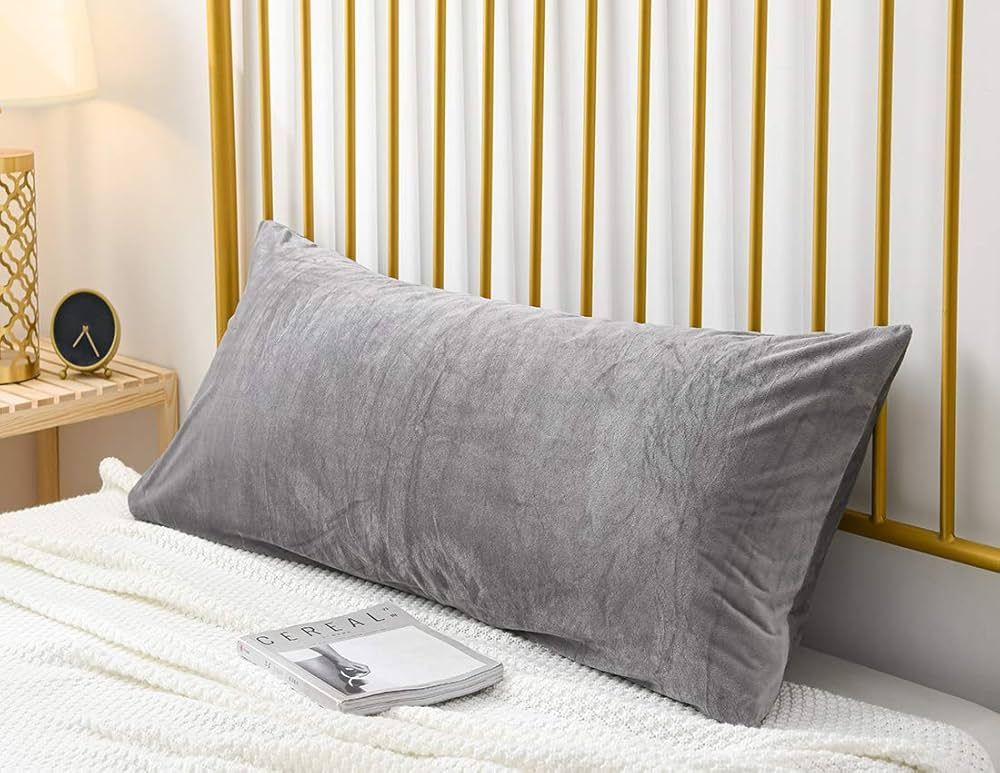 uwkcy Velvet Body Pillow Cover/Case Pillowcase with Hidden Zipper, Zippered Plush Fluffy Flannel ... | Amazon (CA)
