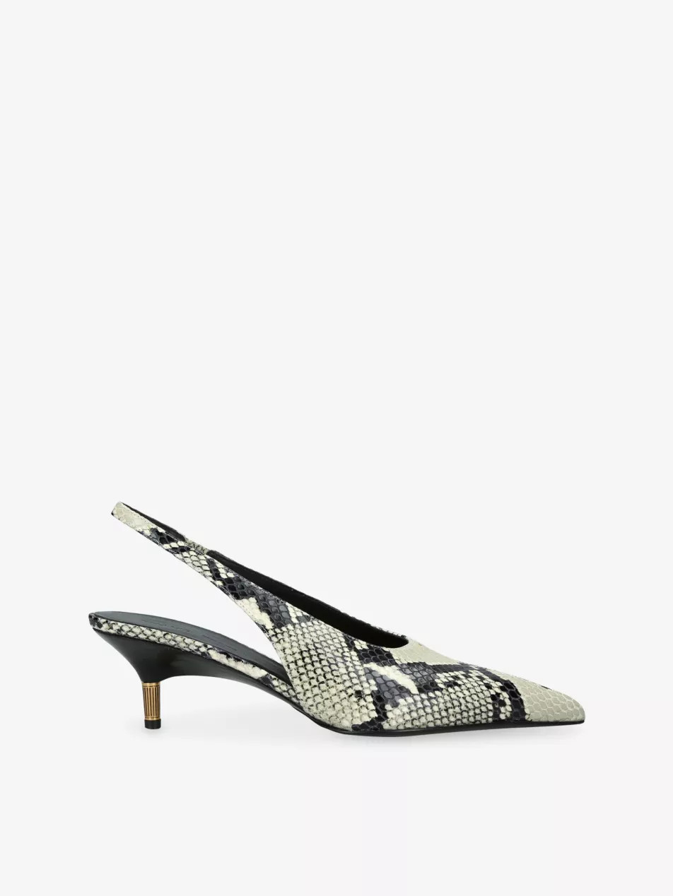 Bella 55 Leather Slingbacks | Selfridges