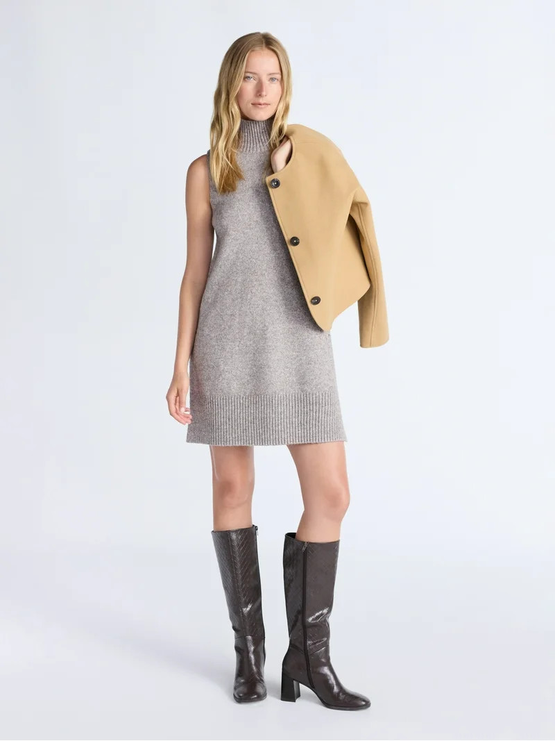 Free Assembly Women's and Women's Plus Sleeveless Sweater Mini Dress, Sizes XS-4X - Walmart.com | Walmart (US)